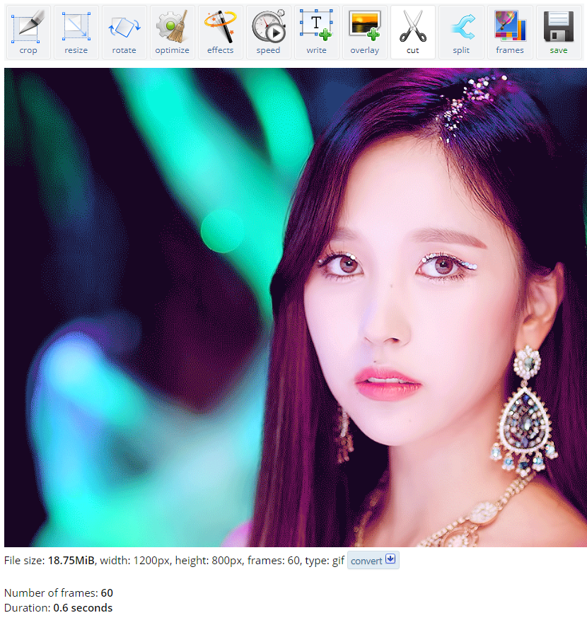 GIF 용량 줄이기 사이트 (사이트→움짤 업로드→용량 압축)➕리사이즈➕ 시간 줄이기 이미지 12